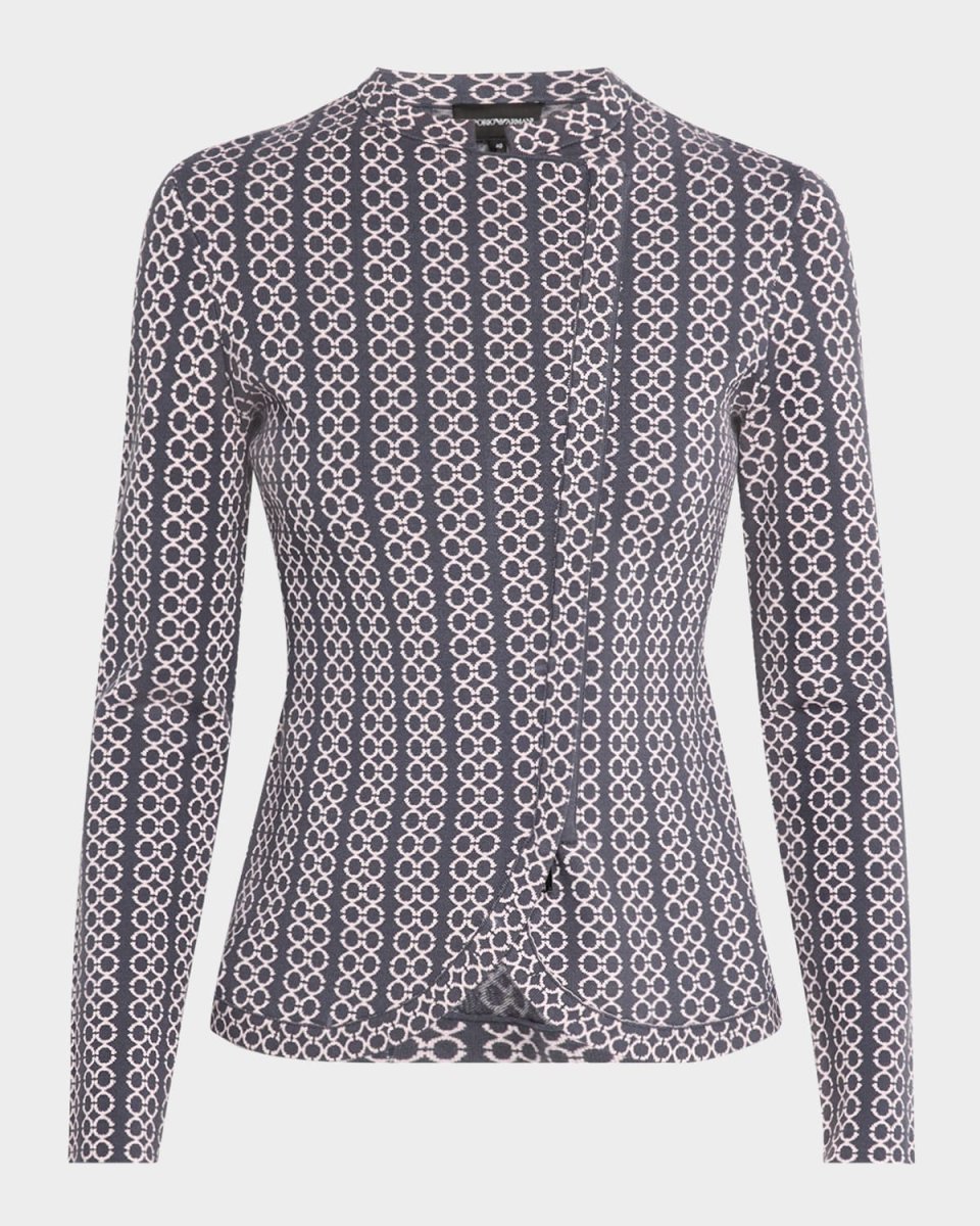Asymmetric Knit Jersey Jacket